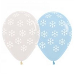 Globos copos de nieve 6u